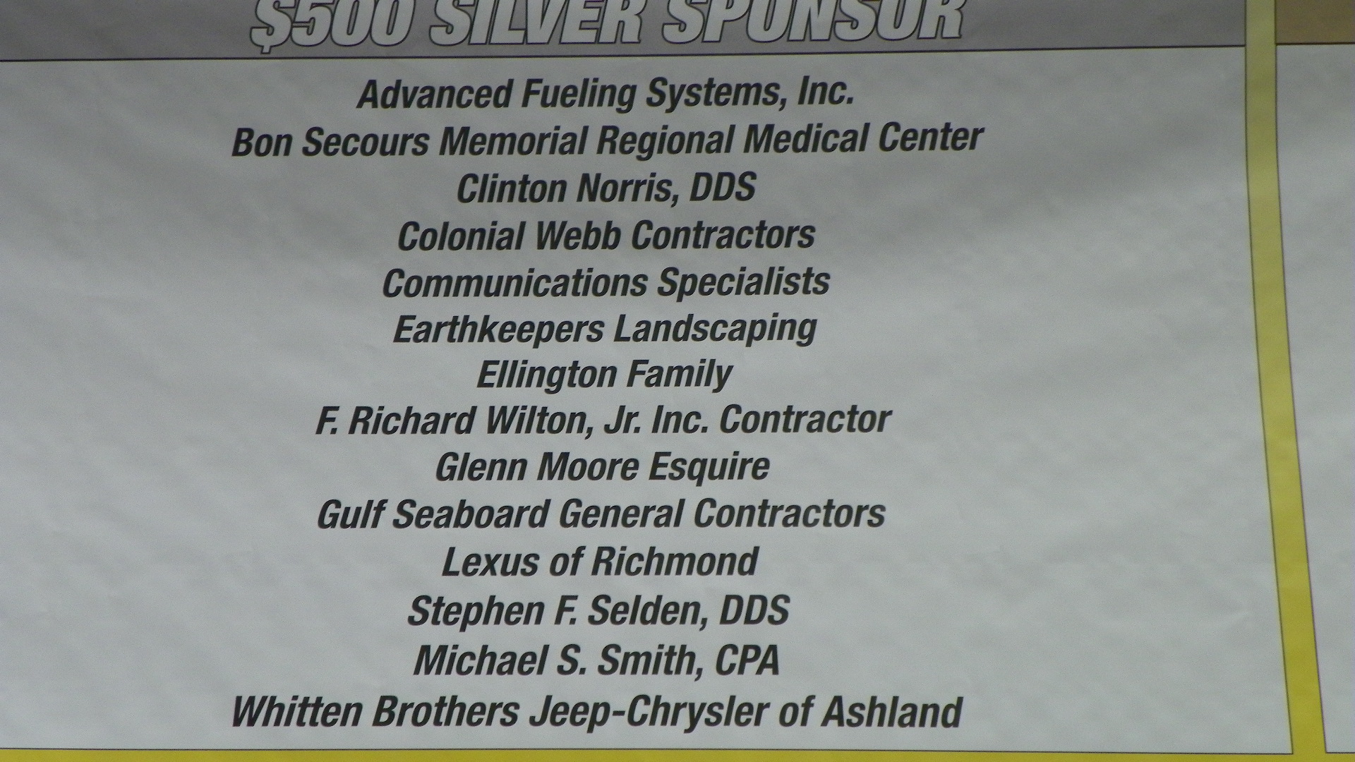 silver sponsors